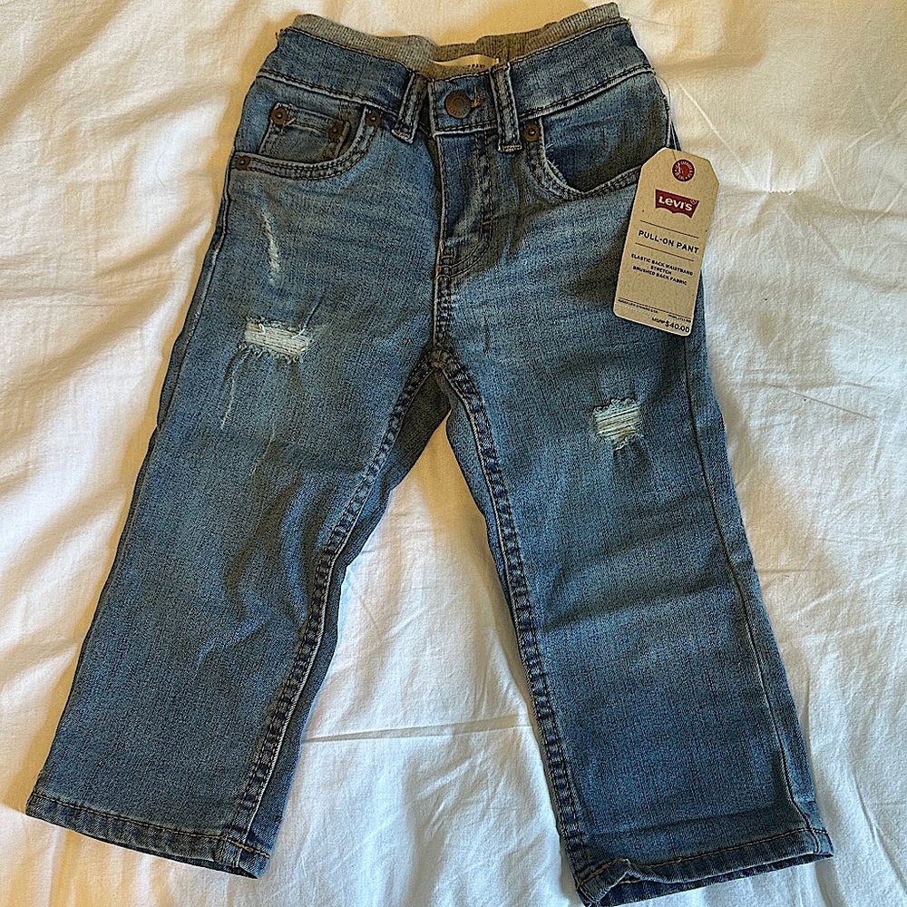 Levi's Kids Distressed Blue Jeans